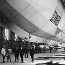 The Schwaben in the airship hangar at Baden-Baden  1911