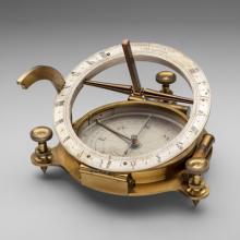 Equinoctial inclining sundial  c. 1865