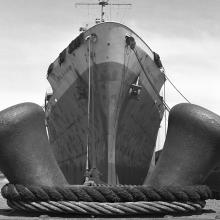 Bollards and Ship, San Francisco