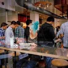 Young Woman at Lunch Counter, New Montgomery Street  2013
