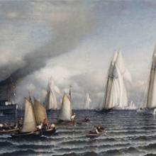 Detail from Finish—First International Race for America’s Cup, August 8, 1870 