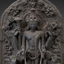 The Hindu deity Vishnu with Lakshmi and Sarasvati  c. 1100–1200