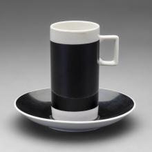 Braniff International Airways Braniff Black pattern espresso cup and saucer  1970s