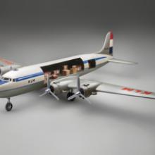 KLM (Koninklijke Luchtvaart Maatschappij) Royal Dutch Airlines Douglas DC-4 model aircraft  late 1940s