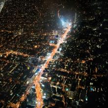 Sunset Boulevard Looking West at Larrabee, Los Angeles, CA  2016