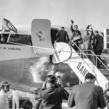 Qantas Airways Boeing 707 City of Canberra on inaugural Sydney to San Francisco flight