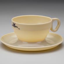 United Air Lines plastic coffee cup and saucer  1930s