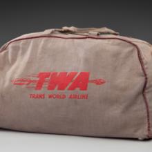 TWA (Trans World Airlines) bag  1950s