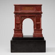 Arch of Titus  c. 1830 maker unknown rosso antico, nero antico 14.5 x 10.5 x 4.75 in L2016.2101.057