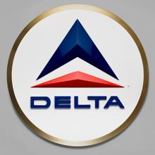 Delta Air Lines wall sign  1980s