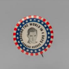 Howard Hughes Round-the-World Flight commemorative button