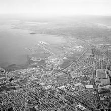 View of San Francisco International Airport (SFO), view facing south  February 6, 1964