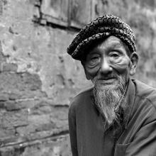 Old Man and Bike, Hanoi, Vietnam