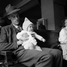 Bus passengers in waiting room in Nashville  1943