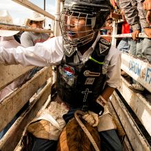 Junior Steer Rider, Cain Thomas, Navajo  2015