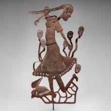Dancing figure  2021 Gabriel Bien-Aimé (b. 1951) Croix-des-Bouquets, Haiti recycled steel oil drum Collection of Leonard Majzlin, courtesy of Indigo Arts Gallery