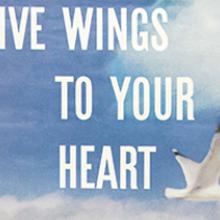 Northwest Orient Airlines Miami beach bag poster  1950s