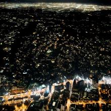 Sunset and La Cienega Looking North, San Fernando Valley Beyond, Los Angeles, CA   2016