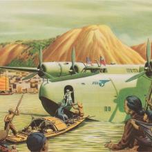 Pan American World Airways Wings of Democracy wall calendar  1944