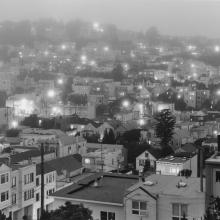 North from Kite Hill (fog) #26  2000