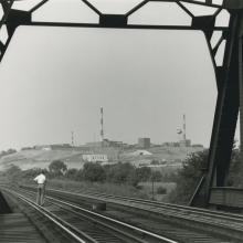 Man on Railroad Tracks, Cincinnati, Ohio 1963; William Heick  (1916–2012)