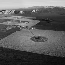 #8502, view north of Ivanpah units 1, 2, and 3 at sunrise  2013