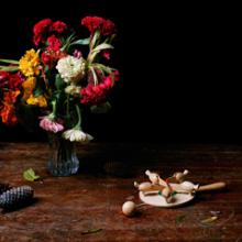 Still Life with Chicken Game and Flowers  2008