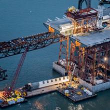 First tower leg tilt-up 