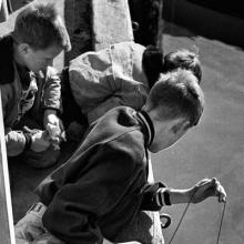 Boys Fishing on the Wharf 
