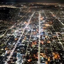 Hollywood and Sunset Looking East, Los Angeles, CA  2016