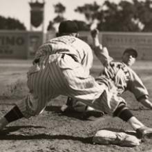 Seals players training in a sliding pit