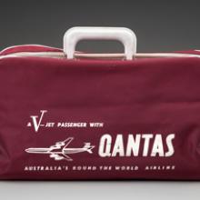 Qantas Airways “V-Jet” bag  1960s