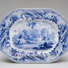 Platter, Part of the City of Moorshedabad pattern  c. 1810–30s