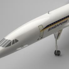 Singapore Airlines/ British Airways Concorde SST model aircraft  1970s 