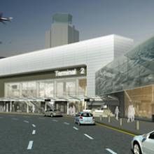San Francisco International Airport Terminal 2 departures level approach rendering  2010