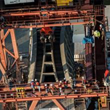 World’s largest cable saddle placed on tower 