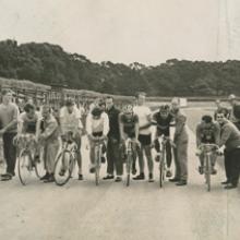Vince Gatto stares at the competition, Golden Gate Polo Field, San Francisco  1950s 