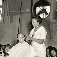 Madam C. J. Walker hairstyling and product demonstration