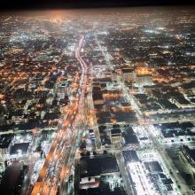 I-10 Looking East From Figuroa, Los Angeles, CA  2016