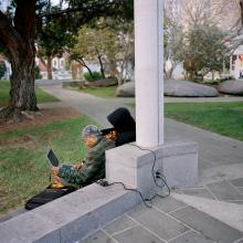 Using Laptops, Yerba Buena Gardens, San Francisco  2015