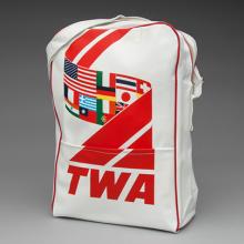 TWA (Trans World Airlines) flight bag  1970s