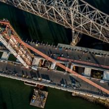 First catwalk installed