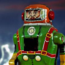 1960s “Space Man” tin wind-up robot, Japan  1991