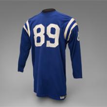 Cleats worn by Baltimore Colts defensive end Gino Marchetti during the 1960 National Football League season