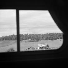 Looking out of bus window in Tennessee  1943
