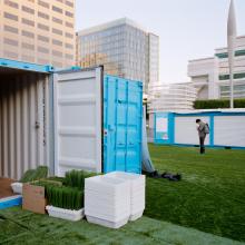 Containers at Moscone Center, Howard Street  2013