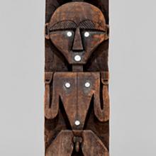 Doorway panel  1800s Paiwan peoples Taiwan carved wood