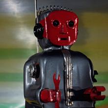1960s “Space Man” tin wind-up robot, Japan  1991