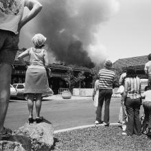 Crowd and Fire, Red Hill  1976