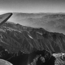 View of mountains near Paoshan from CNAC Douglas C-47 (DC-3)  1945